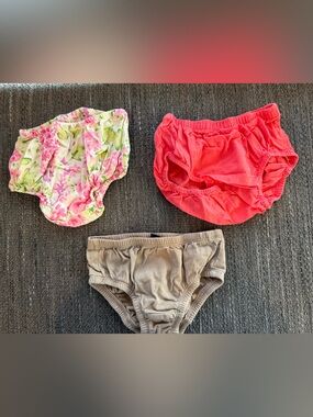 Diaper Covers - Coral, Floral & Taupe Trio